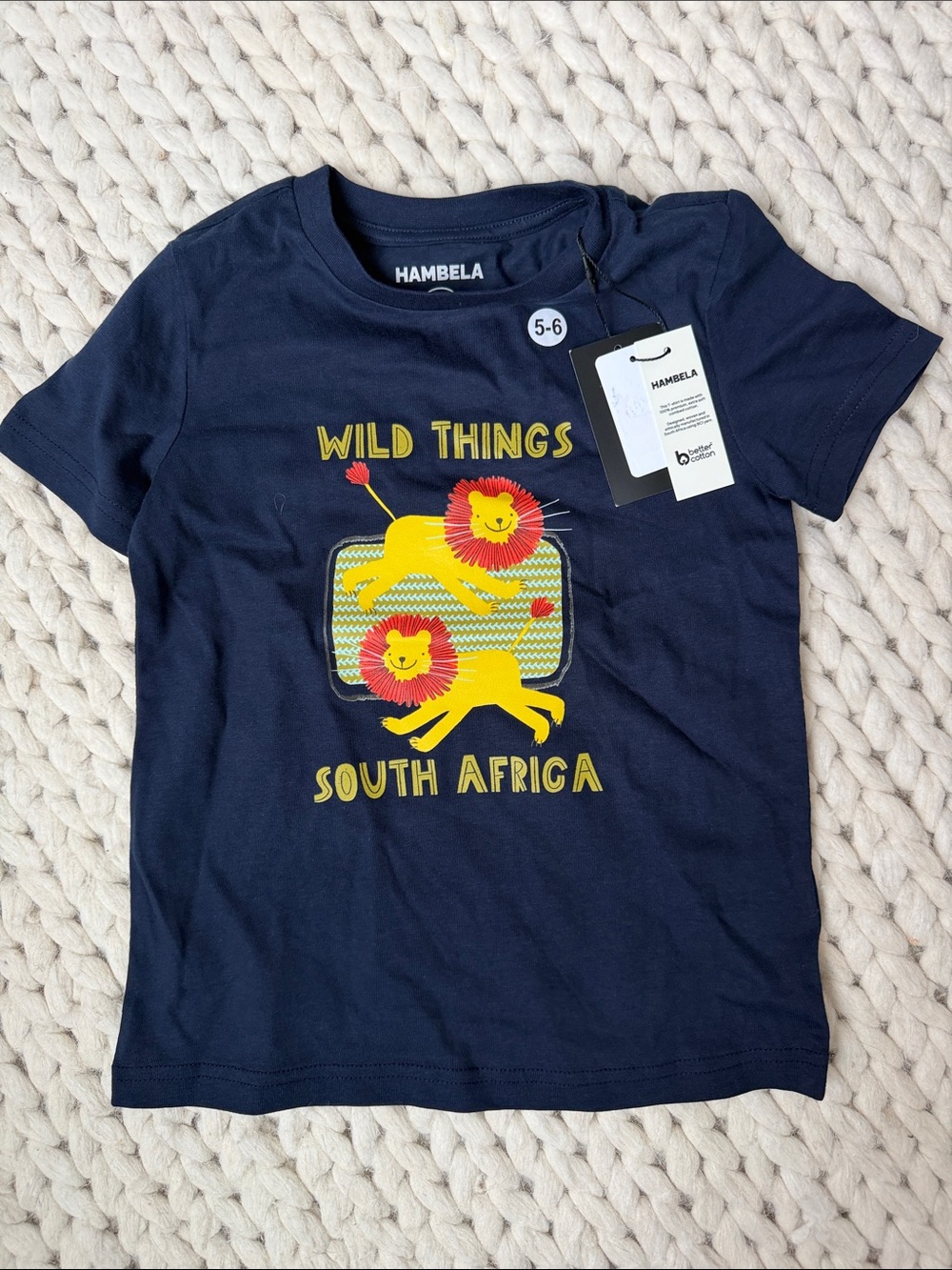 Kids' Navy "Wild Things South Africa" Lion Graphic Tee NWT